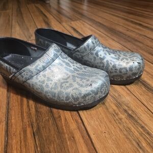 Leopard Print Sanita Clogs